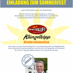 Einladung Sommerfest